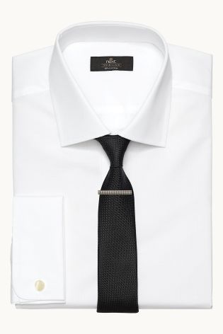 White Large Cutaway Collar Shirt